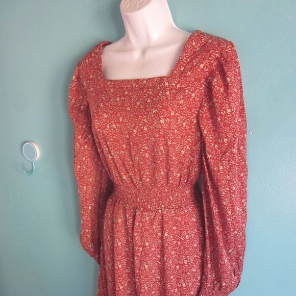 NEW! Hayden Los Angeles Womens Size S Floral Print Midi Modest Prairie Dress - Picture 14 of 14